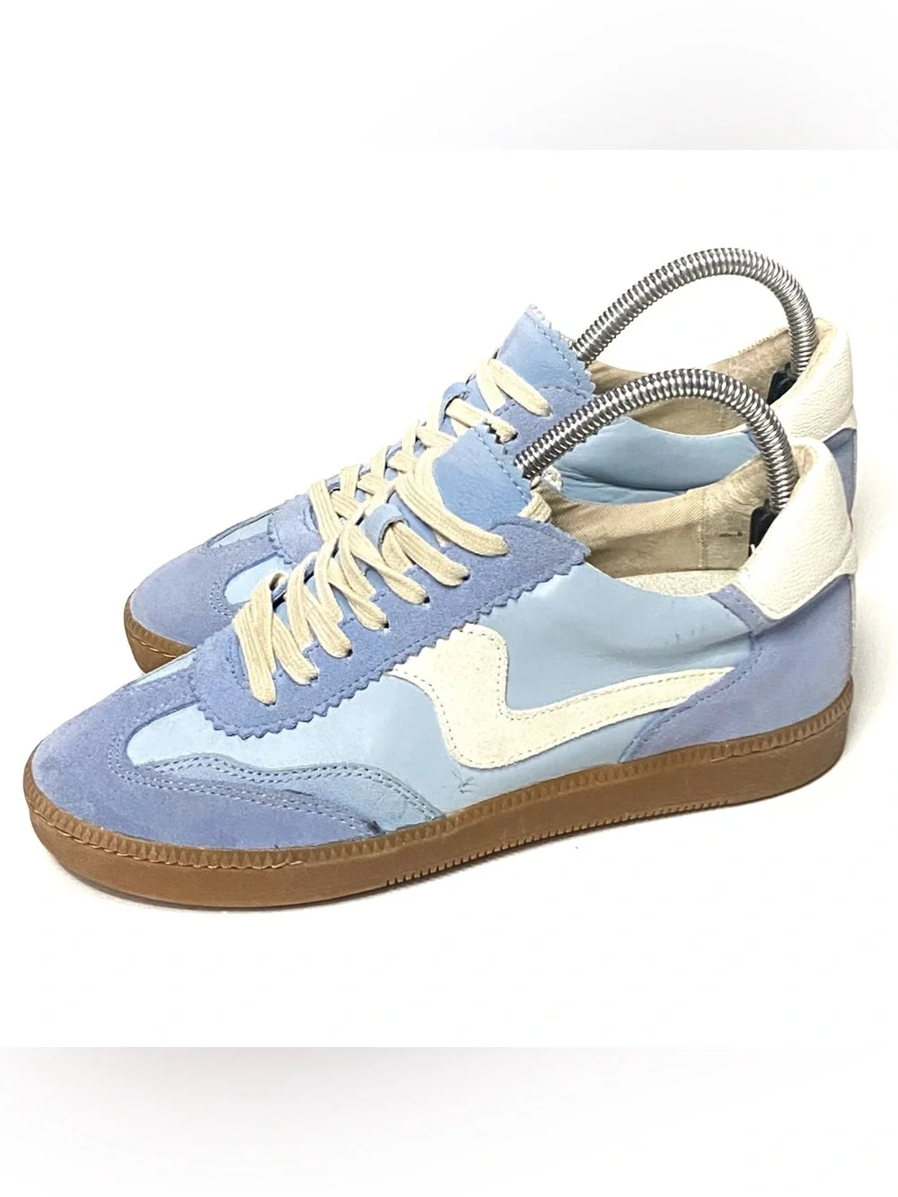 Dolce Vita Notice Women’s Baby Blue Suede Low Top Lace Up Shoes Sneakers Size 8